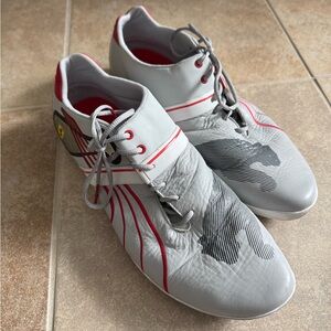 Puma Gray and Red Athletic Shoes